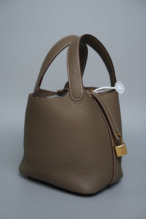 Hermes Picotin 18 in Etoupe Ghw (Brand New)