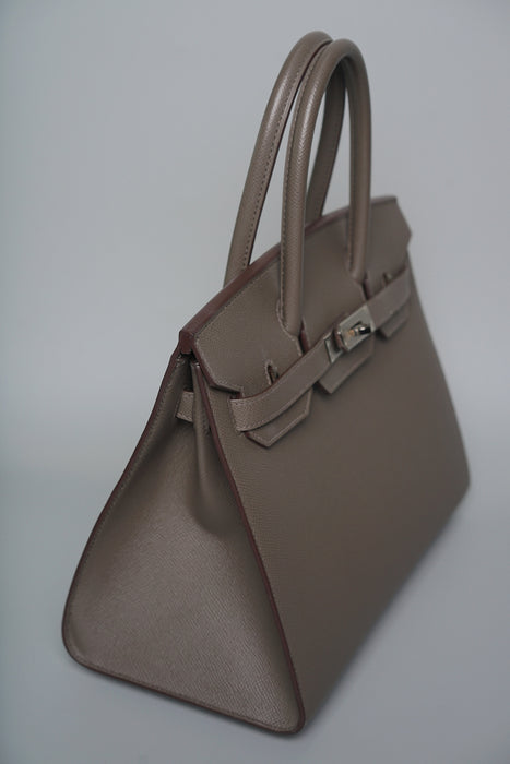 Hermes Birkin 30 Sellier in Etain Epsom Phw