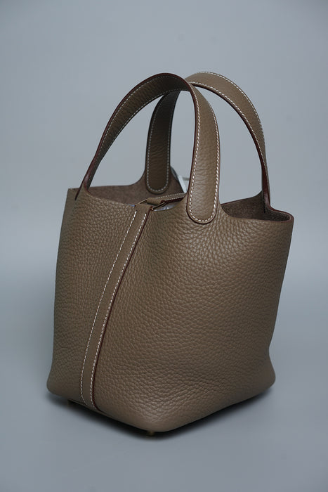 Hermes Picotin 18 in Etoupe Ghw (Brand New)