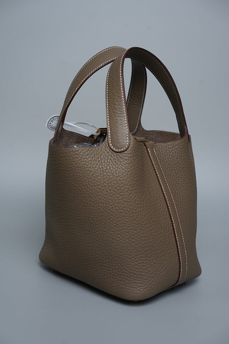 Hermes Picotin 18 in Etoupe Ghw (Brand New)