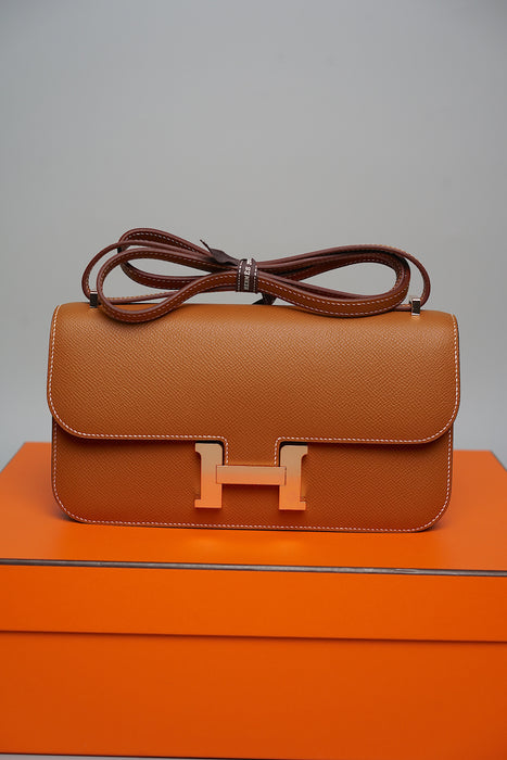 Hermes Constance Elan in Gold Rghw (Brand New)