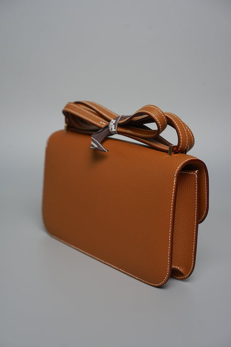 Hermes Constance Elan in Gold Rghw (Brand New)