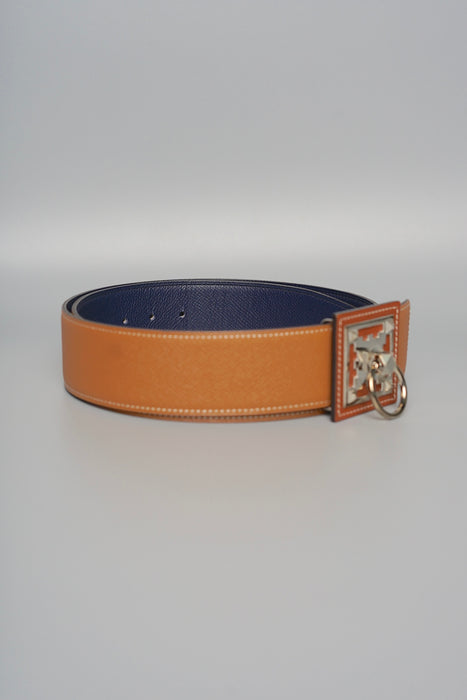 Hermes Collier de Chien CDC Belt in Epsom Swift Gold Black, Size 85 (Brand New)