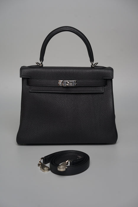 Hermes Kelly 25 in Noir Togo Phw (Brand New)