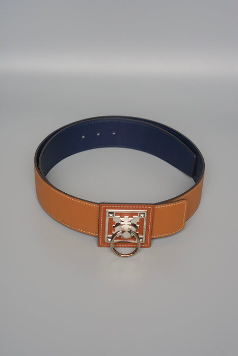 Hermes Collier de Chien CDC Belt in Epsom Swift Gold Black, Size 85 (Brand New)