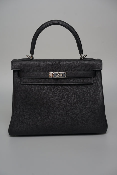 Hermes Kelly 25 in Noir Togo Phw (Brand New)
