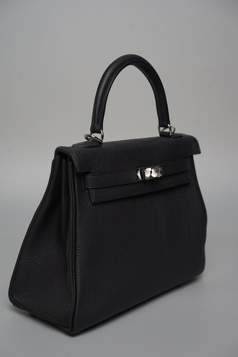 Hermes Kelly 25 in Noir Togo Phw (Brand New)