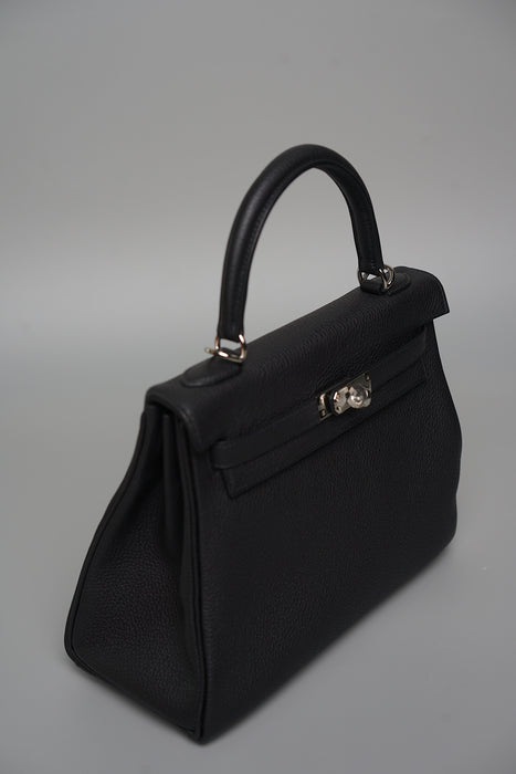 Hermes Kelly 25 in Noir Togo Phw (Brand New)