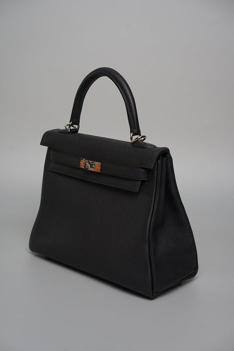 Hermes Kelly 25 in Noir Togo Phw (Brand New)