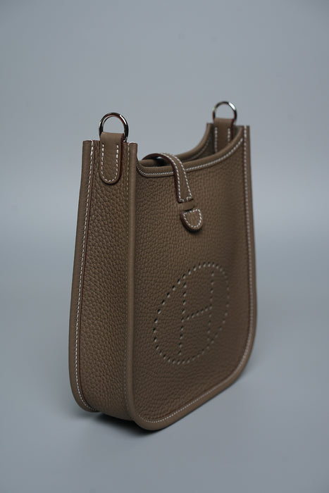 Hermes Mini Evelyne in Etoupe Phw (Brand New)