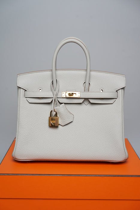 Hermes Birkin 25 in Gris Perle Togo Ghw (Brand New)