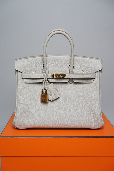 Hermes Birkin 25 in Gris Perle Togo Ghw (Brand New)