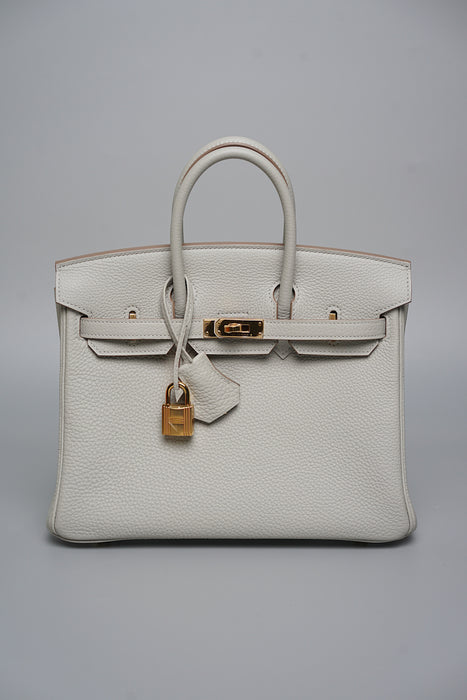 Hermes Birkin 25 in Gris Perle Togo Ghw (Brand New)