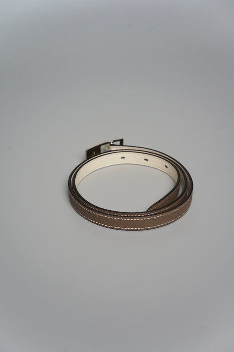 Hermes Lucky 15 Belt in Etoupe Phw (Brand New)