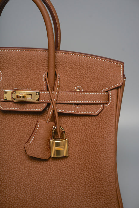 Hermes Birkin 25 in Gold Togo Ghw (Brand New)