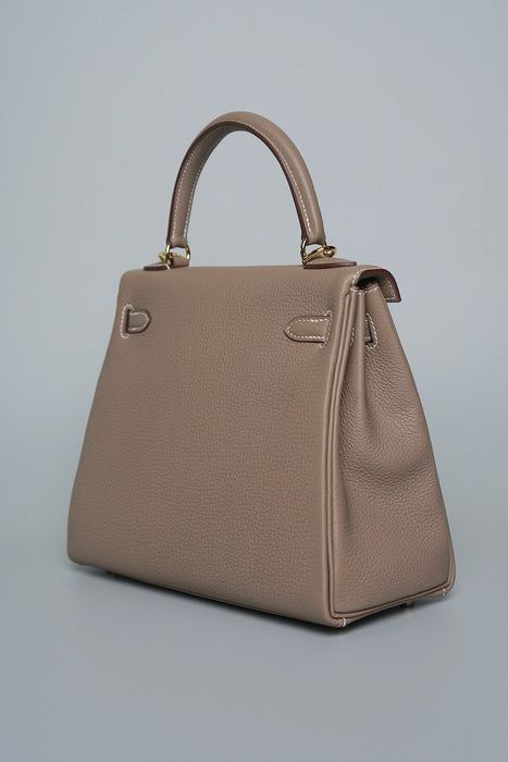 Hermes Kelly 25 in Etoupe Togo Ghw (Brand New)