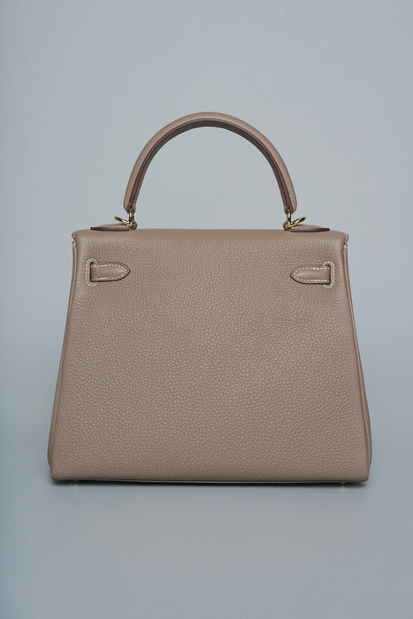 Hermes Kelly 25 in Etoupe Togo Ghw (Brand New)