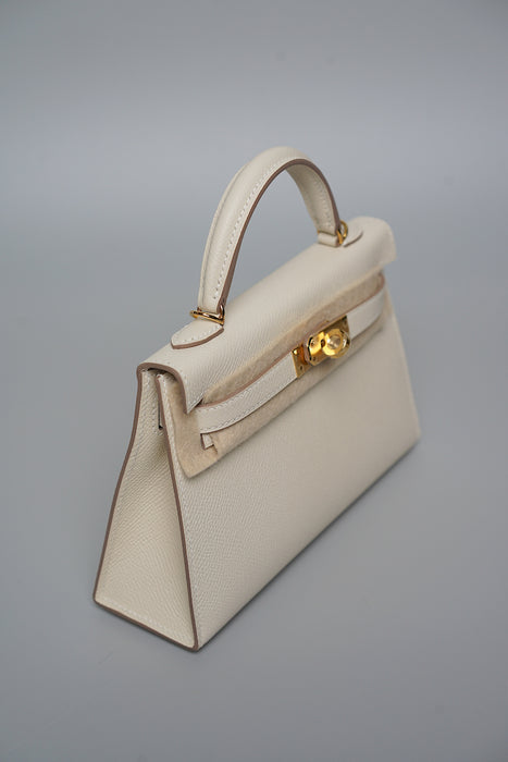 Hermes Kelly 20 in Craie Ghw (Brand New)
