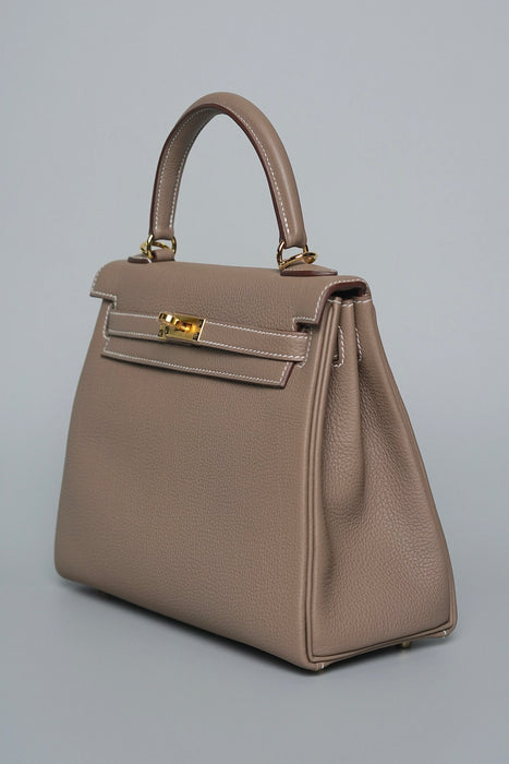Hermes Kelly 25 in Etoupe Togo Ghw (Brand New)