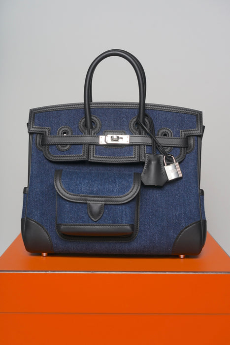 Hermes Birkin 25 Cargo in Denim Phw (Brand New)