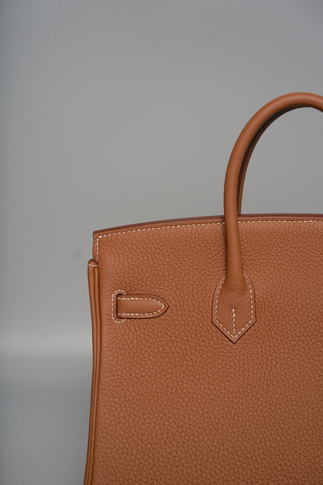 Hermes Birkin 25 in Gold Togo Ghw (Brand New)