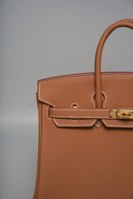 Hermes Birkin 25 in Gold Togo Ghw (Brand New)