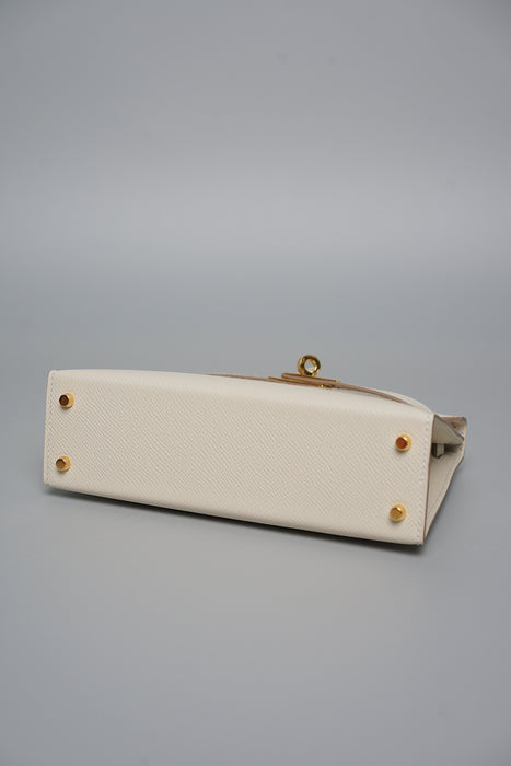 Hermes Kelly 20 in Craie Ghw (Brand New)