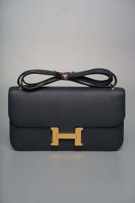 Hermes Constance Elan in Bleu Indigo Ghw (Brand New)