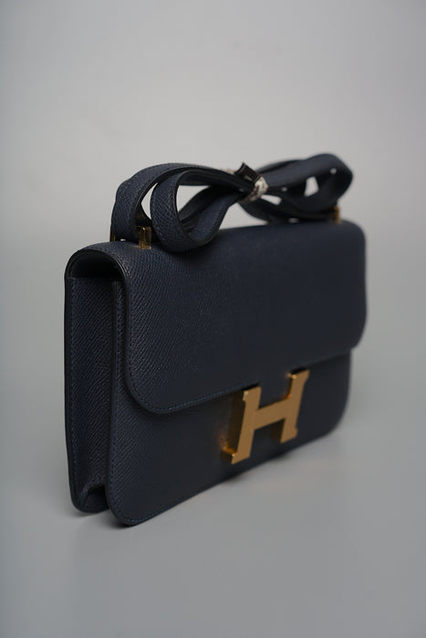 Hermes Constance Elan in Bleu Indigo Ghw (Brand New)