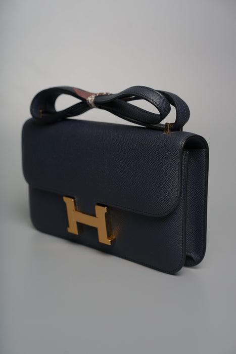 Hermes Constance Elan in Bleu Indigo Ghw (Brand New)