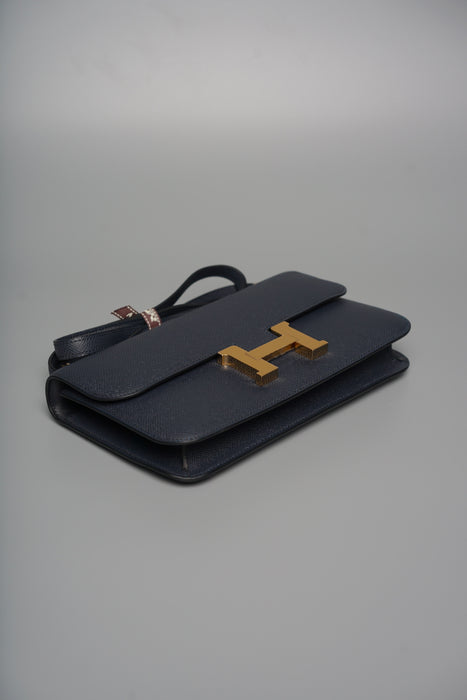 Hermes Constance Elan in Bleu Indigo Ghw (Brand New)