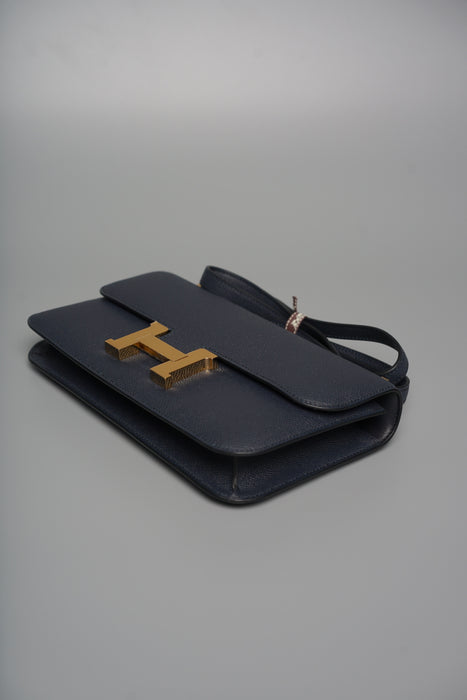 Hermes Constance Elan in Bleu Indigo Ghw (Brand New)