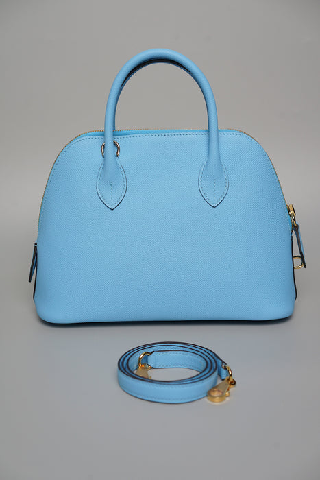 Hermes Bolide 25 in Blue Celeste Epsom Ghw (Brand New)