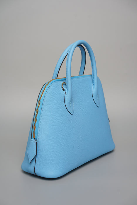 Hermes Bolide 25 in Blue Celeste Epsom Ghw (Brand New)