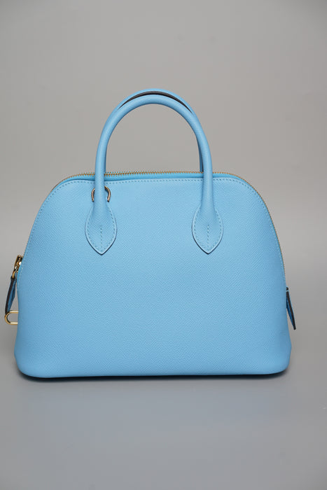 Hermes Bolide 25 in Blue Celeste Epsom Ghw (Brand New)