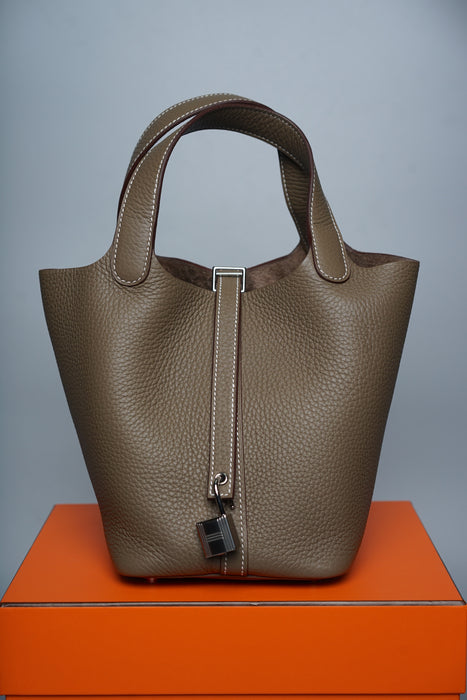 Hermes Picotin 18 in Etoupe Phw (Brand New)