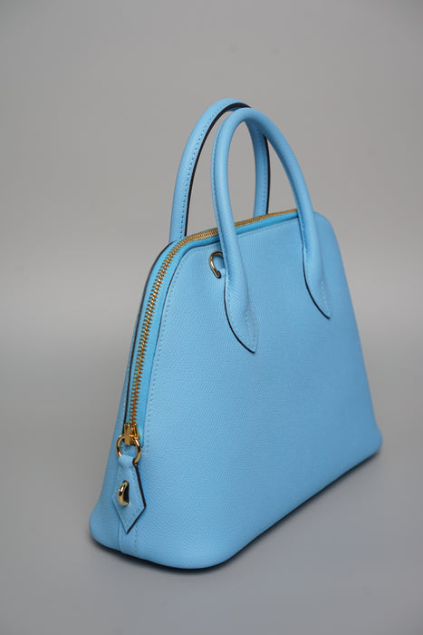 Hermes Bolide 25 in Blue Celeste Epsom Ghw (Brand New)