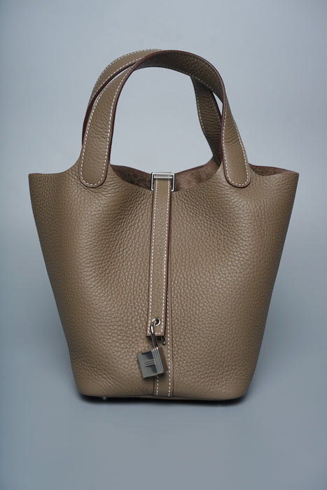 Hermes Picotin 18 in Etoupe Phw (Brand New)