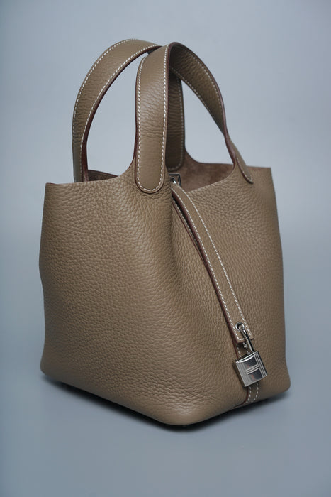 Hermes Picotin 18 in Etoupe Phw (Brand New)