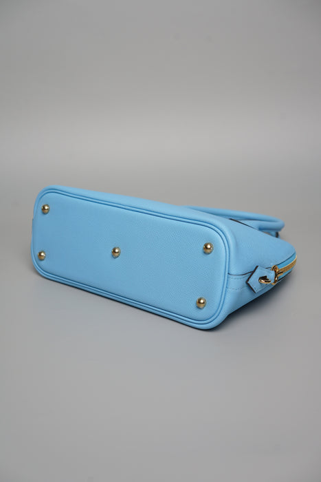 Hermes Bolide 25 in Blue Celeste Epsom Ghw (Brand New)