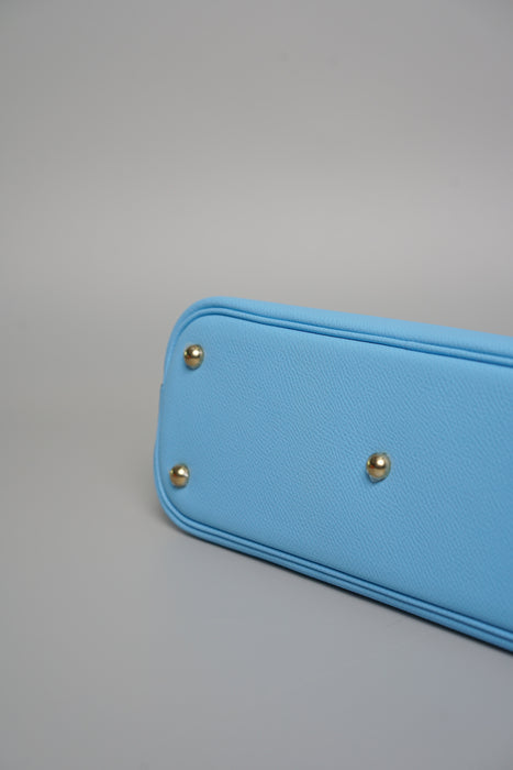 Hermes Bolide 25 in Blue Celeste Epsom Ghw (Brand New)