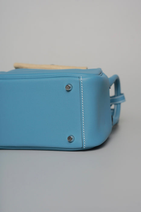 Hermes Mini Lindy in Blue Jean Swift Phw (Brand New)
