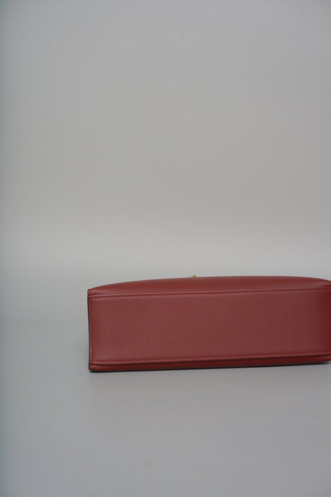 Hermes Kelly Pochette in Rouge H Ghw (Brand New)