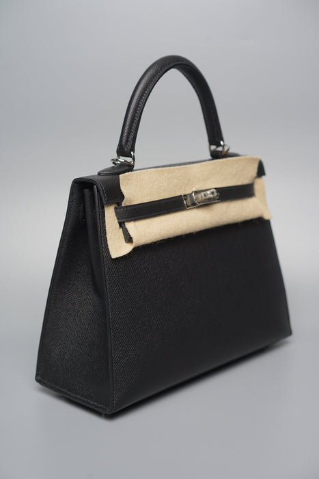 Hermes Kelly 25 Sellier in Black Phw (Brand New)