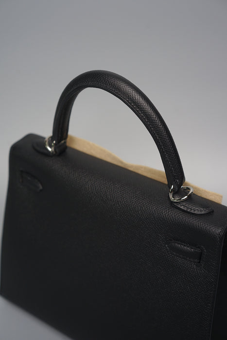 Hermes Kelly 25 Sellier in Black Phw (Brand New)