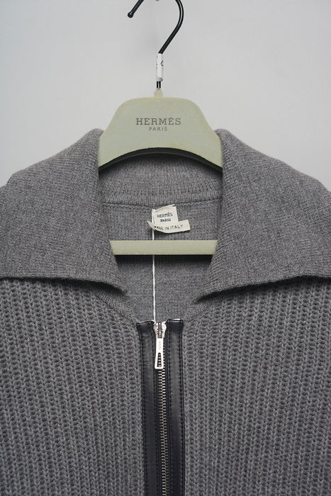 Hermes "Veste Maille Softerwear" Jacket in Grey Size 40 (Brand New)