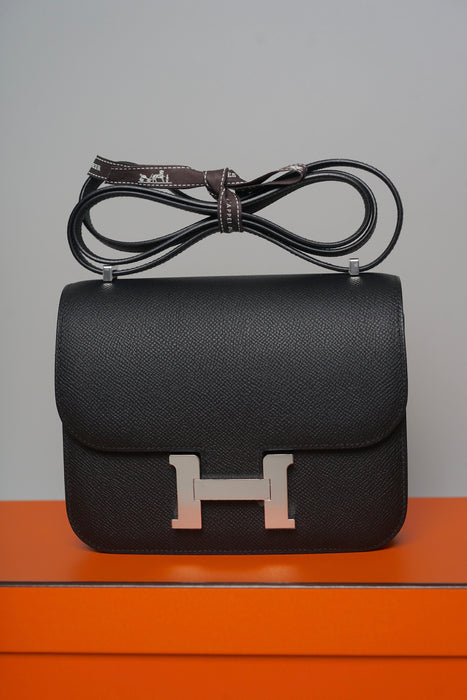 Hermes Constance 18 in Black Epsom Phw (Brand New)