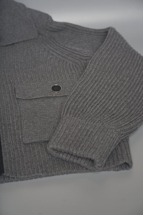 Hermes "Veste Maille Softerwear" Jacket in Grey Size 40 (Brand New)