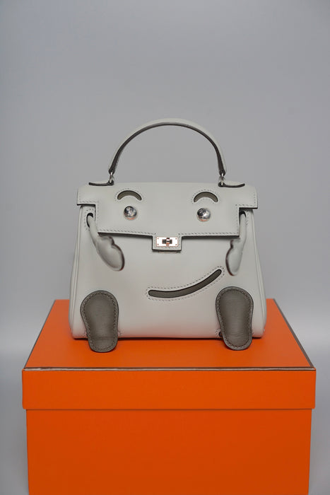 Hermes Kelly Dole in Bleu Glacier/ Vert marquis Phw (Brand New)