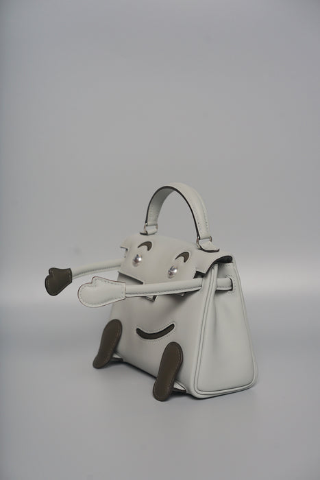 Hermes Kelly Dole in Bleu Glacier/ Vert marquis Phw (Brand New)